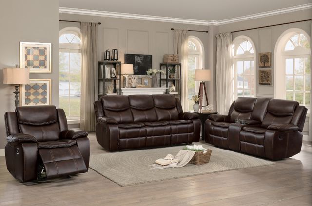 Homelegance® Bastrop Brown Manual Gilder Recliner-1