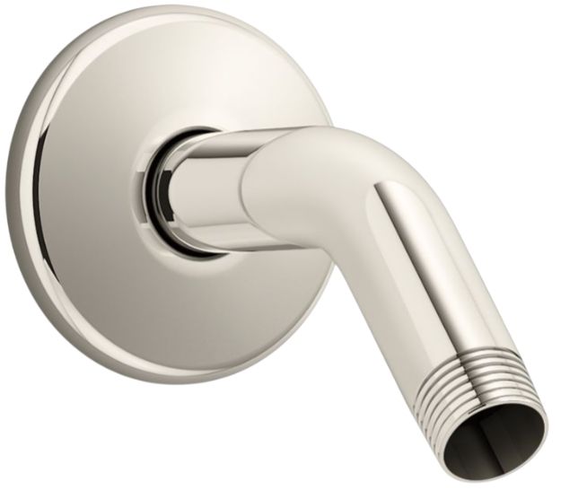 KOHLER® Vibrant Polished Nickel 5.38" Long Shower Arm and Flange-0
