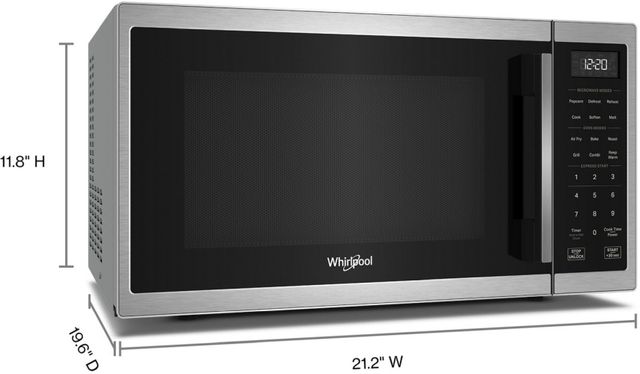 Whirlpool® 1.0 Cu. Ft. Stainless Steel All-In-One Multifunctional Countertop Microwave With Air Fry-4