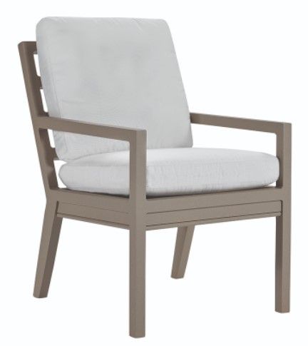Lane Venture® Santa Rosa Cushion Brown/White Dining Arm Chair-0