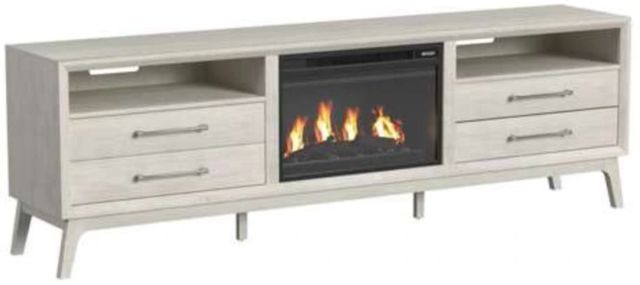 Elements International Westland Almond 82" TV Console with Fireplace Insert-0