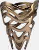 Sagebrook Home 2-Piece Champagne 10/14" Abstract Metal Tornado Vase Set-1