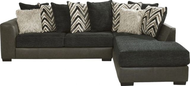 Albany Industries 2-Piece Zaftig Ebony Right-Arm Facing Chaise Sectional-0