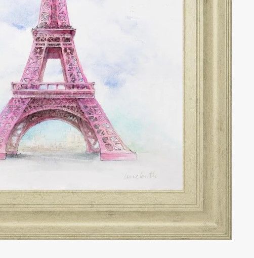 Classy Art Pink Eiffel Tower by LanieLoreth Wall Art-1