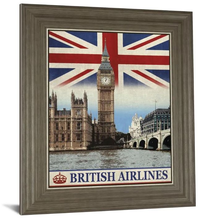 Classy Art Vintage Travel London by the Portmanteau Collection Wall Art-1