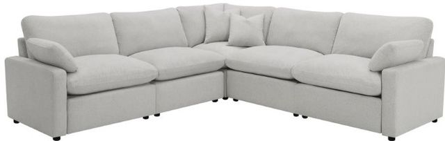 Coaster® Collins 5-Piece Gray Power Reclining Curved Sectional-0
