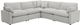 Coaster® Collins 5-Piece Gray Power Reclining Curved Sectional-0