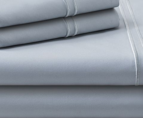 Malouf® Woven Supima® Premium Cotton Smoke Split California King Sheet Set-0