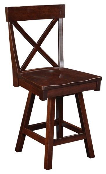 Door County Single X Swivel Stool 24"-0