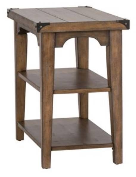 Liberty Furniture Aspen Skies Weathered Brown Chair Side Table-0