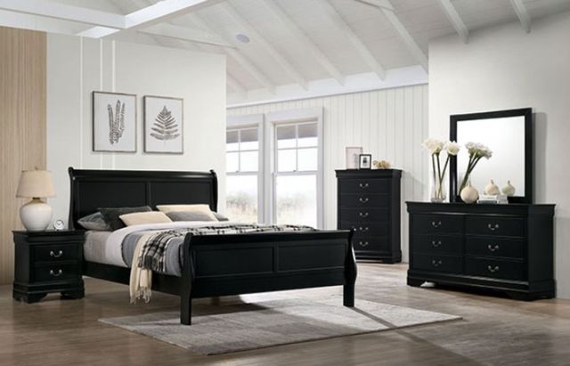Furniture of America® Louis Philippe Black Dresser-1