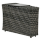 Ratana Portfino Fossil Grey Resin Wedge End Table with Aluminum Tray-0