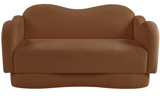 Meridian Furniture Bloom Saddle Teddy Fabric Loveseat-1