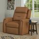 Flexsteel® Felix Toasted Almond Leather Power Recliner with Power Headrest and Lumbar-1