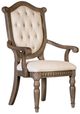 Furniture of America® Seven Oaks 2-Piece Beige/Weathered Oak Arm Chair Set-0