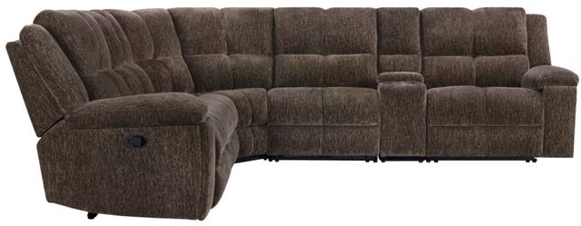 Parker House® Bronco 6-Piece Plush Umber Manual Reclining L-Shape Sectional-2