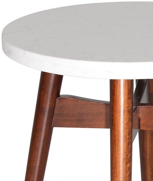Steve Silver Co. Serena White End Table with Natural Cherry Base-1