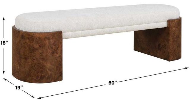Uttermost® Thorian Off-White Bench-3
