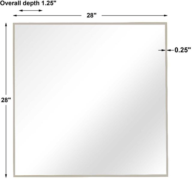 Uttermost® Alexo Brushed Silver Square Mirror-2