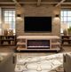 Legends Home Laurel Canyon Natural 82" Fireplace TV Console-1