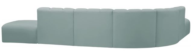 Meridian Furniture Arc 7-Piece Mint Green Vegan Leather Sectional-2