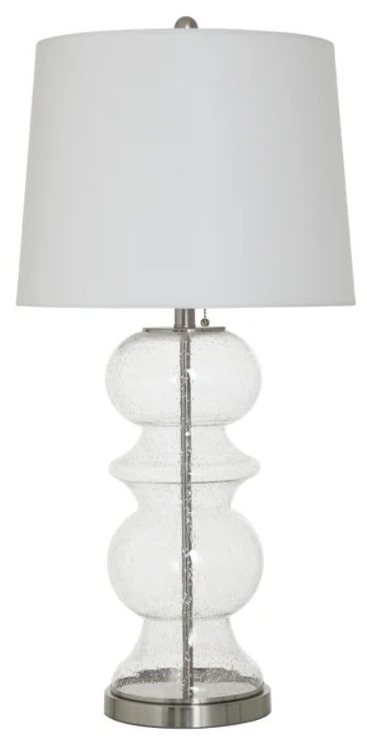 StyleCraft Clear/Silver Table Lamp-0