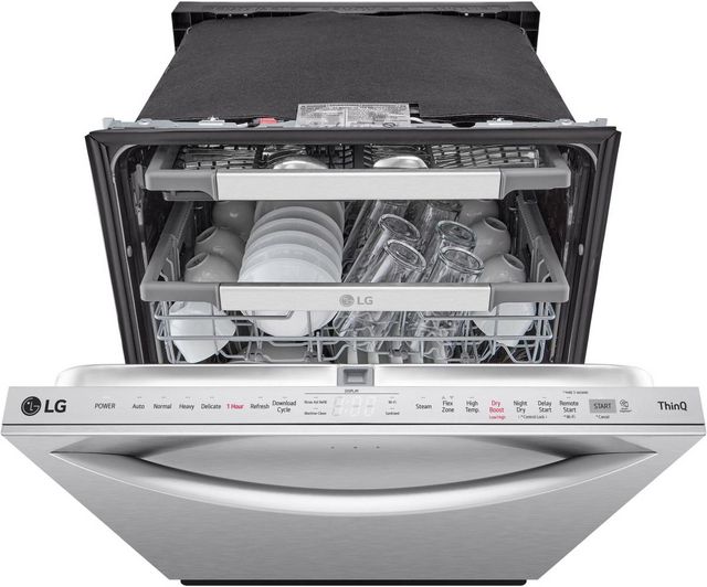 LG 24" PrintProof™ Stainless Steel Smart Top Control Built In Dishwasher-4