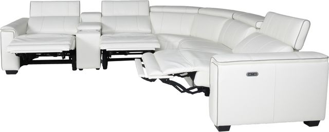 Steve Silver Co. Lorenzo 6-Piece White Dual-Power Reclining Modular-1