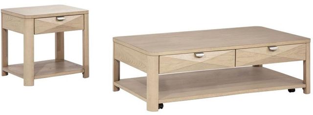 Coaster® Marcelo 2-Piece Light Elm Coffee and End Table Set-0
