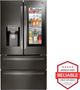LG 36 in. 27.6 Cu. Ft. PrintProof™ Black Stainless Steel French Door Refrigerator-5