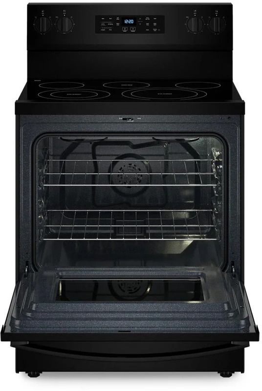 Whirlpool® 30" Black Freestanding Electric Range-1
