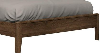 Country View Woodworking Westwood Bedroom Brown Maple Curved Wood and Upholstered Queen Bed-1