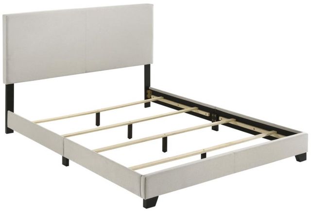Coaster® Dorian Cream Eastern King Upholstered Panel Bed -1