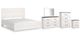 Signature Design by Ashley® Gerridan 5-Piece Gray/White King Panel Bed Set-0