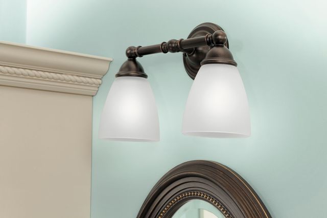 Moen® Brantford™ Oil Rubbed Bronze Two Globe Bath Light-1