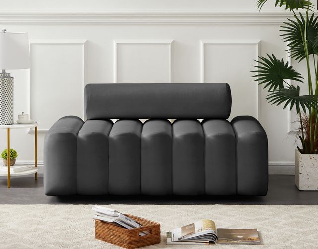 Meridian Furniture Melody Grey Velvet Loveseat-1