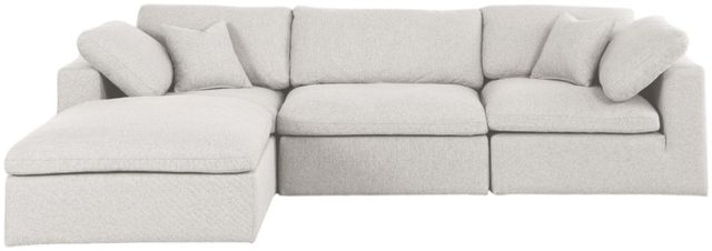 Meridian Furniture Serene 4-Piece Cream 119" Modular Sectional-0