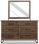 International Furniture Direct Natural Teca Brown 6-Drawer Dresser-2
