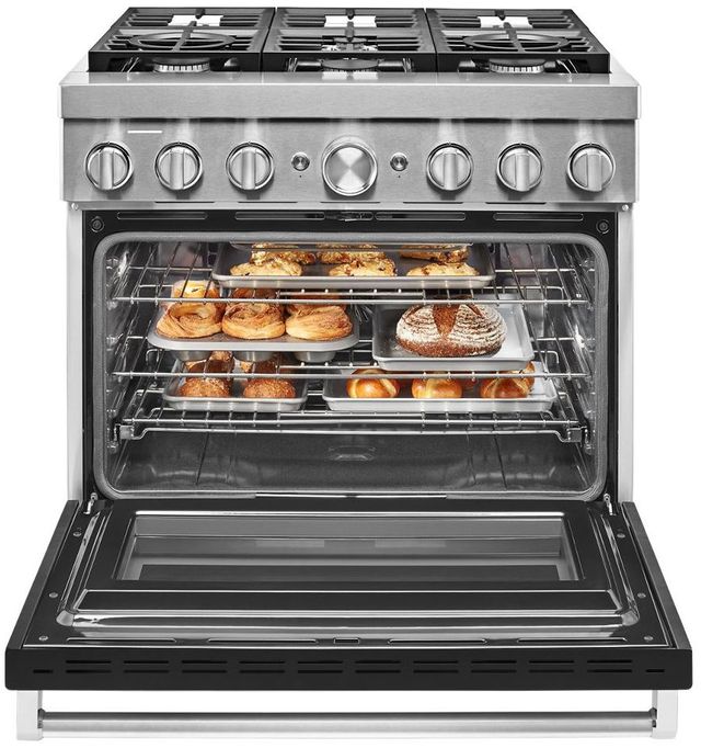 KitchenAid® 36" Imperial Black Pro Style Dual Fuel Range-2