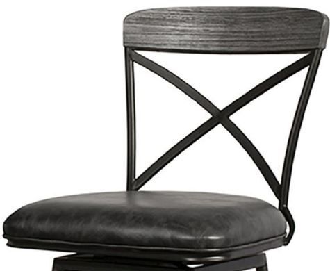 HH2 Home Decker Gray Swivel Counter Stool-1