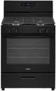 Whirlpool® 30" Black Freestanding Gas Range with Broiler Drawer-0