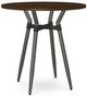 Amisco Customizable Link Walnut Veneer 42" Round Bar Table-0