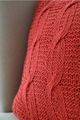 A & B Home Orange 18"x18" Cable Knit Throw Pillow-5