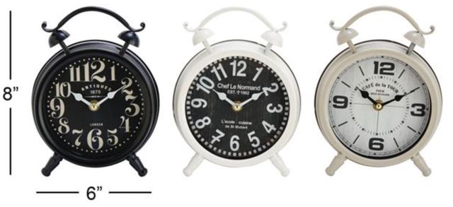 Deco Marche 3-Piece White Clock-2