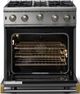 Viking® 5 Series 30" Cast Black Pro Style Natural Gas Range-1