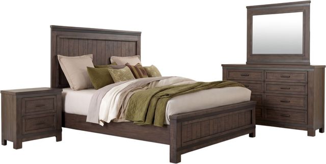 Liberty Furniture Thornwood Hills 4-Piece Rock Beaten Brown California King Bedroom Set-0