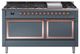 Ilve® Nostalgie II Noblesse 60'' Blue Gray Pro Style Dual Fuel Range with Copper Trim-0