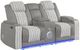Global Furniture USA U8000 Corduroy Power Recliner Loveseat with Bluetooth Speaker-0