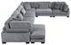 Homelegance® Traverse 6-Piece Gray U-Shape Modular Sectional with Reversible Chaise-3