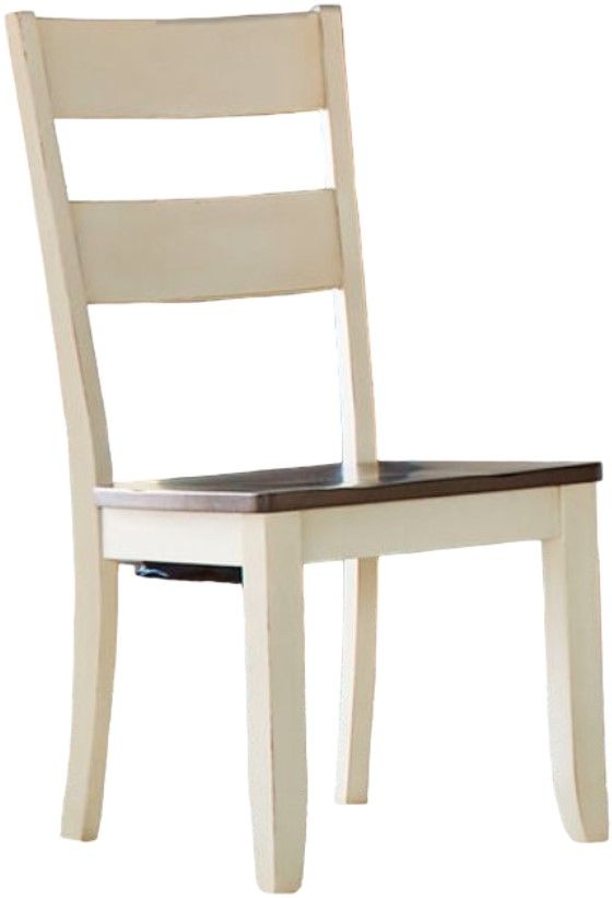 A-America® Mariposa Chalk/Cocoa Bean Ladderback Dining Side Chair-0